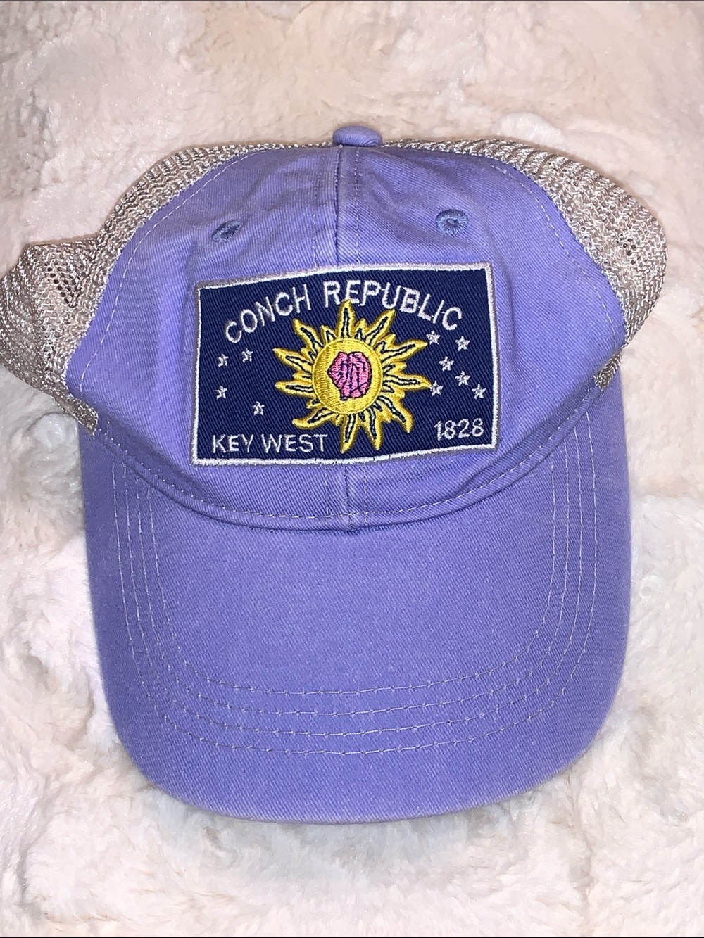 Key West Lavender Mesh-Back Baseball Cap, Never Worn